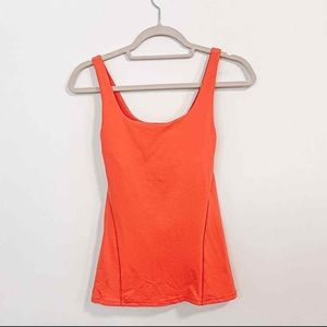 Coral lululemon tank top with built in adjustable bra